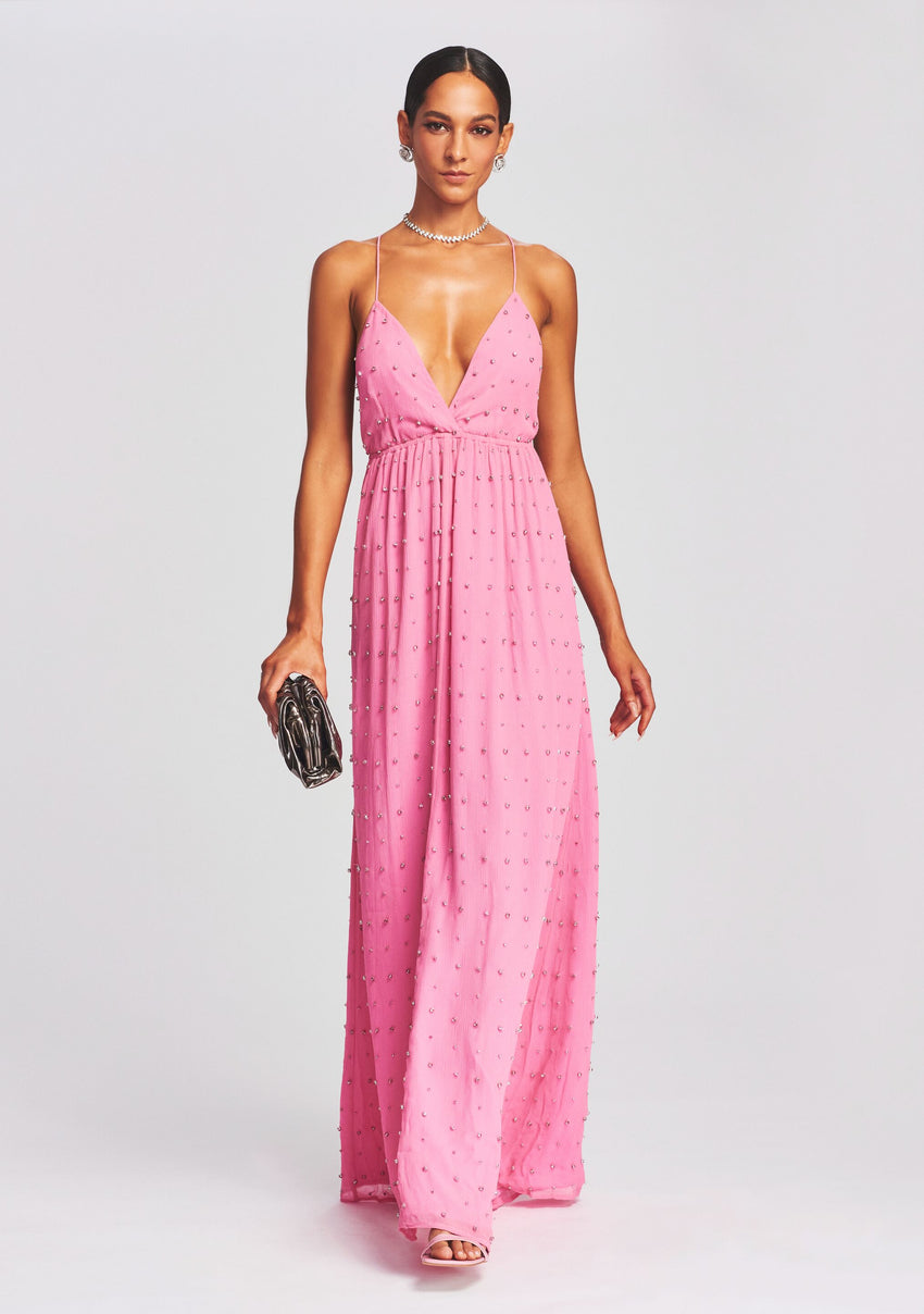 Zadie Embellished Silk Chiffon Dress
