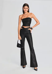 Sloane Coated Denim Flare Jean