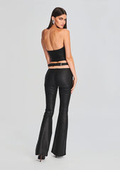 Sloane Coated Denim Flare Jean