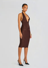 Marilina Metallic Knit Dress