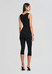 Leana Metallic Bandage Knit Jumpsuit