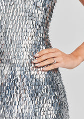 Sirena Feather Sequin Dress