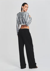 Maren Sequin Feather Jacket