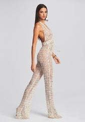 Tosca Sequin Crochet Jumpsuit