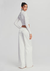 Brooks Embellished Chiffon Top