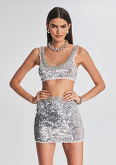 Zed Sequin Crochet Top