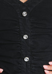 Raquel Strapless Denim Dress