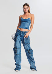 Allie Denim Top