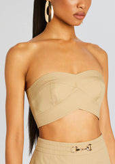 Camel Strapless Bralette