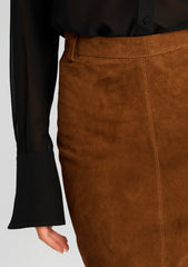 Marcella Suede Leather Skirt