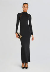 Krystal Maxi Dress with Mesh Paneling