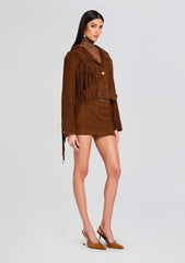 Valerie Suede Leather Skirt