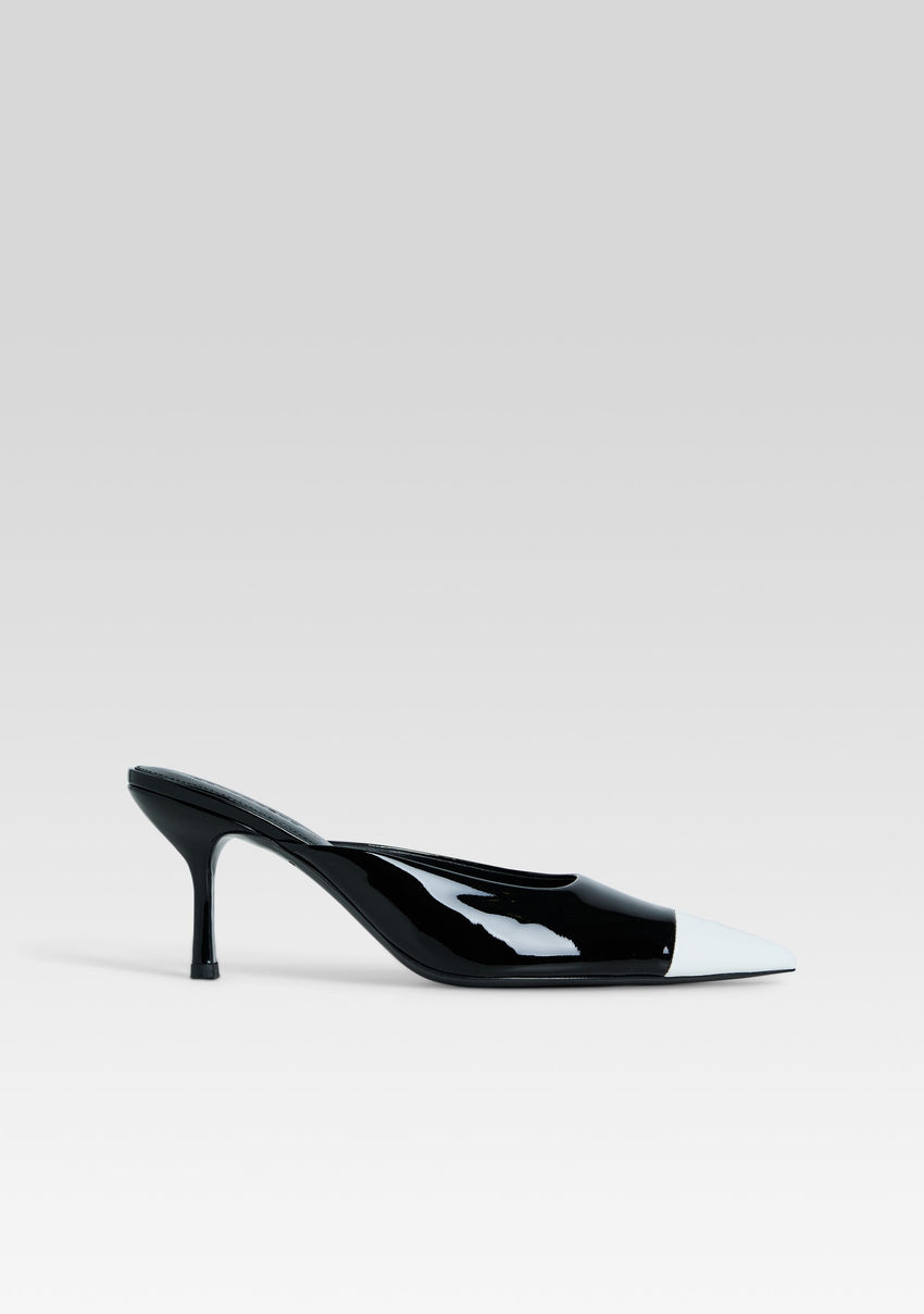 Allegra Leather Kitten Mule