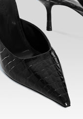 Francesca Leather Kitten Mule