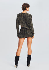 Indra Cable Knit Skirt