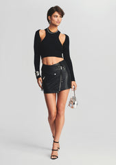 Monte Leather Skirt