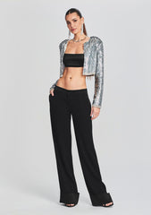 Maren Sequin Feather Jacket