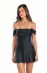 Zoella Black Off The Shoulder Mini Dress